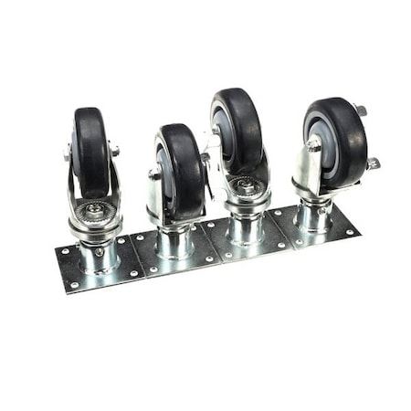 Plate Mount Caster Kit 4 Casters